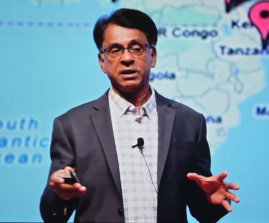 Prakash Nair speaking at a conference